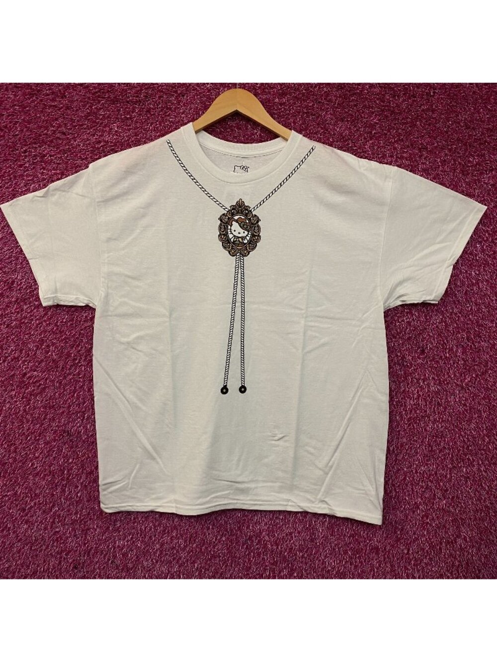 Sanrio Hello Kitty Bolo Tie Cute Graphic T-Shirt Large - Picture 1 of 5